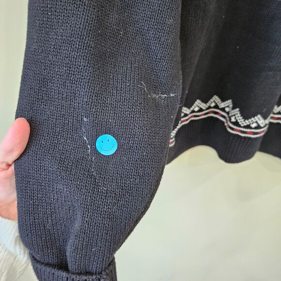 Chaps Mens 1/4 Zip Pullover Sweater Size XXL Nordic Christmas Fair Isle Holiday - Picture 3 of 9